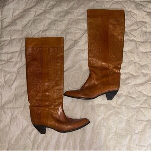 vintage made in Italy leather boots by Polly Bergen Sz 8